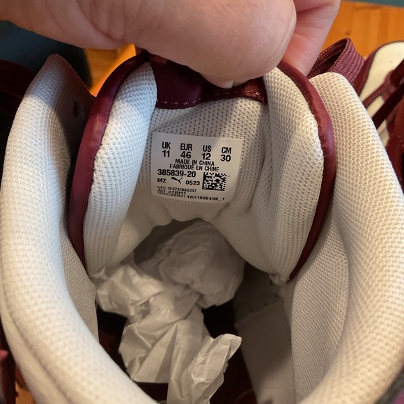 MEN’S PUMA BASKETBALL HIGH TOP SNEAKERS SZ 12 RBD GAME MAROON PURPLE BLACK WHITE - Picture 11 of 11